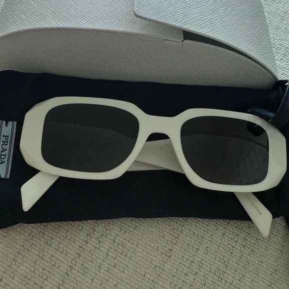 Prada | Accessories | Prada Cream Designer Sunglasses | Poshmark display picture 2